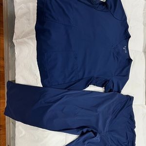 Med Couture maternity scrub set navy blue large